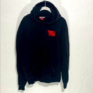 Black Hoodie with Red Graphic
